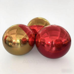 Penjualan laris balon dekorasi pesta luar ruangan tahan air bola cermin reflektif tiup PVC warna ganda untuk promosi - Product Image 1