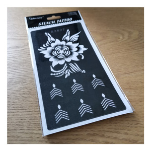 Stencil per Tatuaggi Temporanei Indiani e Arabi, Adesivi per Tatuaggi all'Henné con Glitter per Donne e Ragazze - Product Image 6