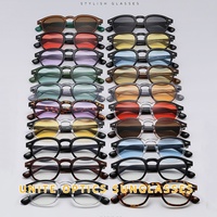 [20 COULEURS] Lunettes de soleil de haute qualité pour hommes et femmes, style vintage, protection UV 400, logo personnalisé OEM, monture ronde rétro