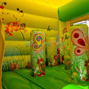 Castillo inflable comercial con tobogán y diseño de abejas, pripuciamas batutas, brincolín infantil para exteriores - Product Image 5