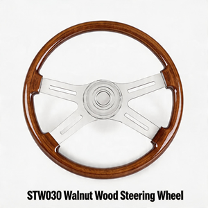 Original 18 Inch Spoke Solid Mahogany Wooden Racing Steering Wheel for Kenworth Peterbilt <b>Trucks</b> Free Shipping - Product Image 2