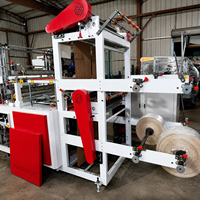 Machine de fabrication de sacs à fond soufflé OEM en gros avec alimentation automatique du film, comptage automatique et arrêt de sécurité pour usine de sacs vierges en PE