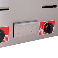 Plaque de cuisson à gaz GPL en acier inoxydable la plus vendue, antiadhésive, pour bœuf et hamburgers, idéale pour restaurants et hôtels
