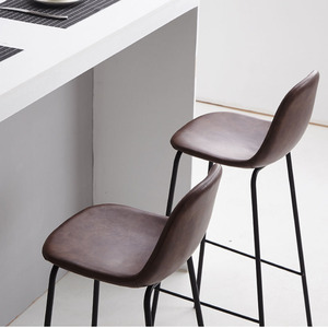 <span class=keywords><strong>Taburetes</strong></span> <span class=keywords><strong>de</strong></span> cuero sintético para oficina, silla nórdica creativa para restaurante, <span class=keywords><strong>cocina</strong></span>, comedor Industrial <span class=keywords><strong>de</strong></span> espalda baja, <span class=keywords><strong>taburetes</strong></span> para Bar, precio barato - Product Image 2