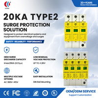 Protecteur de tension 380V monophasé 3 pôles type 2 à montage sur rail DIN 380V Garantie 5 ans 20kA IEC 61643-31 pour boîtier de distribution