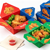 Cajas de Papel Kraft Desechables a Prueba de Fugas para Llevar Comida, Servicios Personalizados, Caja de Papel para Comida para Llevar