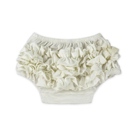 Short bébé fille avec volants tissu en coton extensible bas pour bébé style uni bas 90% coton