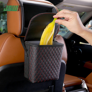 Hängende auslaufs ichere Aufbewahrung Mülls ack für Auto Mülleimer Vergrößern Auto Organizer Mini Mülleimer mit Deckel Leder Auto Mülleimer - Product Image 5