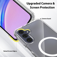 Coque de téléphone magnétique transparente antichoc personnalisée, anti-rayures et anti-jaunissement, directement de l'usine, pour Samsung A16 A17 A26 A56 A57