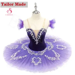 T0083表演穿紫色儿童芭蕾服装芭蕾短裙专业芭蕾