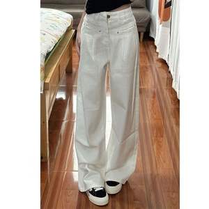 2025 taille haute ample mince plissé américain décontracté droit large jambe jean pour le printemps et l'automne respirant High Street Style - Product Image 4