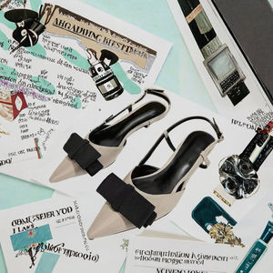 Nouvelles chaussures décontractées à talons hauts et à bout rond, grande taille, boucle tendance, talons épais en caoutchouc, à enfiler, couleur unie, tendance de la mode - Product Image 2