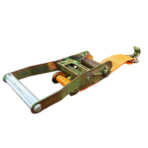 Cinghie di Fissaggio a Cricchetto Personalizzate da 2 3 4 Pollici 50 75mm per Carichi Pesanti con Gancio Piatto, Cinghie in Poliestere per Ancoraggio Merci - Product Image 2