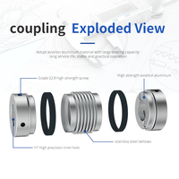 Accouplement à soufflet CHBJ LB pour tour CNC, accouplement servo élastique à couple élevé en alliage d'aluminium D32L48