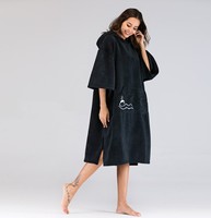 Serviette à capuche en microfibre tricotée pour adulte, personnalisable avec logo, absorbante, séchage rapide, peignoir de change compressé, ponchos de plage et de surf toutes saisons