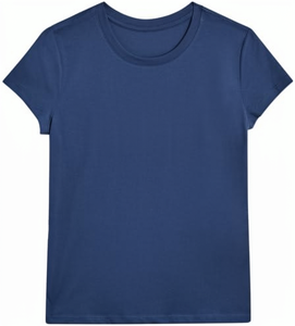 T-shirt pour garçon, fille, enfant, en coton respirant, col rond, manches courtes, imprimé, motif uni, blanc, tissu 160g - Product Image 1