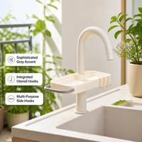 Support de rangement économique pour robinet de salle de bain, organisateur d'évier de cuisine pour savon et éponge