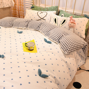 Sang Trọng Vua Kích Thước Trọng Lượng Nhẹ Có Thể Đảo Ngược In Flannel Giường Ngủ Comforter Quilt Cover Bộ Đồ Giường Bộ 4 Miếng - Product Image 3