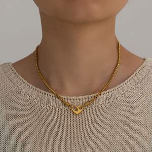 18k金配锆石天使数字心形魅力项链精神礼物不锈钢11:11母亲节女性项链 - Product Image 5