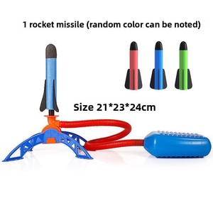 Jouet éducatif fusée volante HY Toys pour garçons et filles, canon à billes volantes en plastique durable, lancement au pied, extérieur - Product Image 6