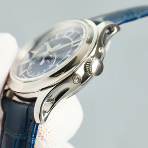 Montre unisexe haut de gamme 5A personnalisable, hommage au patrimoine, boîtier plaqué platine, griffes gravées, affichage du calendrier perpétuel - Product Image 5