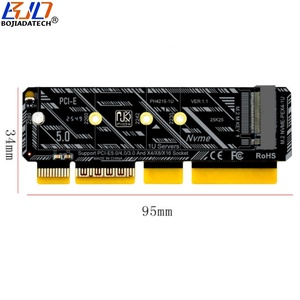 การ์ดแปลง PCI Express PCIE PCI-E 5.0 4X <span class=keywords><strong>8X</strong></span> 16X เป็น NGFF M.2 M-Key 2280 M2 NVME SSD รองรับความเร็ว 128GB/S สำหรับเซิร์ฟเวอร์ 1U ปี 2026 - Product Image 2