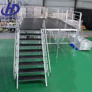 Premium Portable Aluminum <strong>Platform</strong> Assembly Stage Adjustable Height Premium Square Mobile Event Performance <strong>Displays</strong> Plywood - Product Image 3