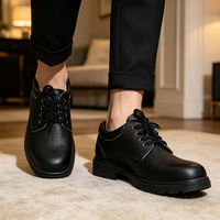 Chaussures de travail unisexes en cuir à embout d'acier, anti-perforation, antistatiques, légères, bottes de sécurité antidérapantes pour uniforme de travail