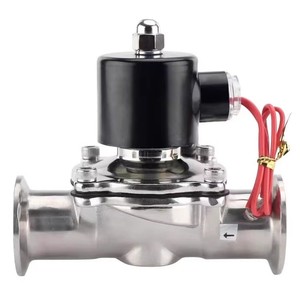 Electroválvula de Acero Inoxidable Sanitario SS316 de 12V CC/220V CA, DN15-50, Normalmente Cerrada, con Abrazadera - Product Image 4