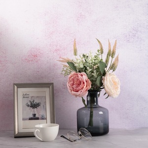 ช่อดอกไม้ประดิษฐ์ โลยา สีชมพู สำหรับตกแต่งบ้าน งานแต่งงาน รุ่น CF01134 - Product Image 1