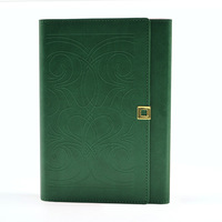 Agenda de réunion d'affaires à trois volets A5 cahier à spirale tissu et couverture PP Logo imprimé journal d'apprentissage de bureau pour les cadeaux