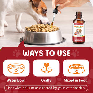 Worafy migliore qualità Pet assistenza sanitaria gocce di ferro liquido 100% integratori minerali di ferro naturale per cani - Product Image 2