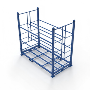 Rayonnage de stockage de pneus pliables empilables en acier doux Q235, <span class=keywords><strong>d</strong></span>émontable, pour transport lourd - Product Image 3