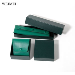 WEIMEI Rectangulaire En Cuir Velours Bijoux Voyage Organisateur Personnalisable Logo Vert Sac pour Bagues Collier Stockage Sécurisé - Product Image 3