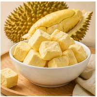 Premium OEM Gefreeze-droogde Durian Monthong Blokjes 100% Natuurlijke Gefreeze-droogde Durian Fruit Snacks Zonder Toegevoegde Suiker Private Label
