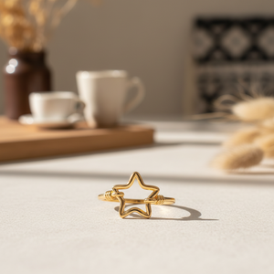 Anillo liso con diseño de estrella, venta al por mayor, joyería elegante de moda hecha a mano, joyería de plata esterlina 925 turca - Product Image 3