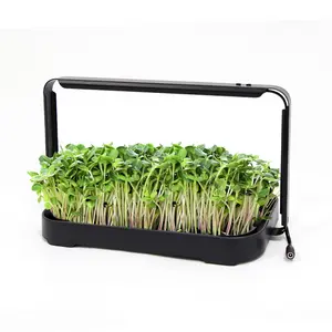 Kit de sistema de cultivo de semillas microgreen de plantas inteligentes con sistema hidropónico de jardín interior ligero