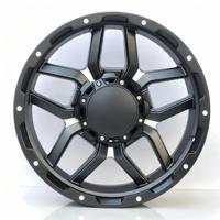 Jantes en alliage d'aluminium forgé tout-terrain personnalisées de 17 à 20 pouces, noir mat, pour remplacement de SUV/pick-up 4x4 avec design à rivets