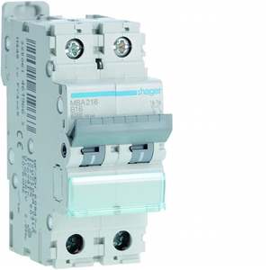 MBA216 Personalizzabile con Hagers MCB 6000A 10kA 2P curva B 16A 2 moduli - Product Image 1