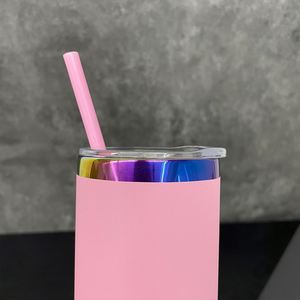 USA Warehouse Powder Coated rainbow Plated rainbow Underneath 20oz Skinny Straight Tumbler Speaker <b>Music</b> 20oz Tumbler - Product Image 5