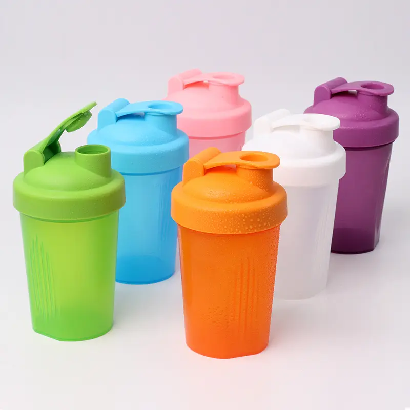 Copo plástico para shakes de proteína em pó 400ml, copo para shakes de leite e balanço, copo esportivo de verão
