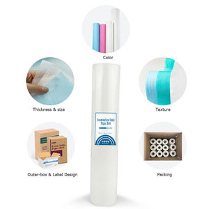 Vente en gros d'usine, rouleaux de <span class=keywords><strong>papier</strong></span> jetable laminé de 24 pouces, 28 g/m², pour <span class=keywords><strong>table</strong></span> d'examen, draps de lit pour hôpital - Product Image 4