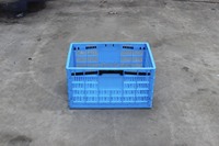 NEXARA Vente en gros Caisse de transport pliable en plastique Boîte à panier pliable ventilée Boîte de roulement emboîtable Conteneur pliable de stockage