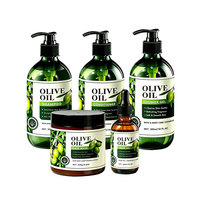 Ensemble de soins nourrissants pour cheveux et corps à l'huile d'olive, lot de 5 pièces, fabrication OEM ODM sous marque privée