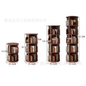 Customized <b>Rotating</b> Bookshelf Multi Functional Floor Standing <b>Storage</b> <b>Rack</b> For Home Living Room Study Decorative Shelf - Product Image 2