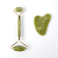 Kit de rouleau de Massage Gua Sha en Jade, outil pour soin de la peau, pour le visage, le cou, les yeux, les rides, contient pièces