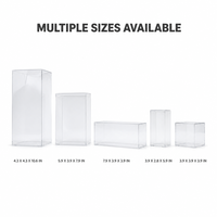 Ensemble de 5 boîtes de rangement en plastique transparent avec couvercles, boîtes de rangement empilables transparentes multi-tailles pour la maison, le placard, logo personnalisé OEM