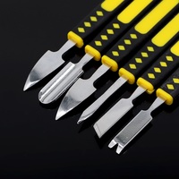Outil de réparation d'ouverture de téléphone, barre de levier à deux extrémités barre de démontage en acier inoxydable outil de levier pour iphone ouverture bricolage réparation de téléphone 6 pièces