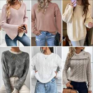 Pull en maille jacquard pour femme 2025, tricot à manches longues, col rond, tricot d'hiver en coton, pull en maille en gros - Product Image 4