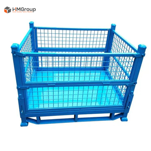 Gaiola Empilhável e Dobrável de Aço com Revestimento em Pó para Armazenamento de Carga e Equipamentos - Product Image 5